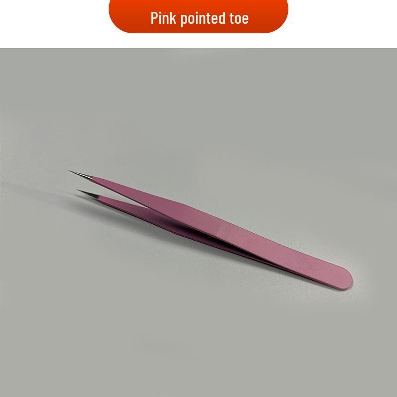 Precision Anti-static Stainless Steel Tweezers Set: Straight Tip, Bent Tip, Thickened, Pointed Tip, Bird's Nest Beauty Tweezers.