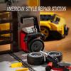 MOC City Speed Racing Sports Car repair Garage Building Blocks Construction DIY Assembly Bricks Toys for Kids Adults Boys Gifts