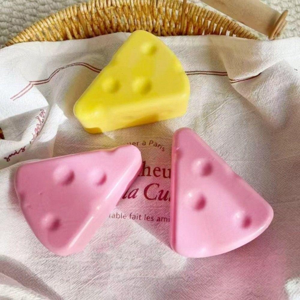 Super Soft Cheese Squeezed Cube Realistic Slow Rebound Fidget Toy Cheese Pinch  Children's Gifts