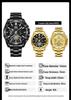 BINBOND Men's Luminous Trendy Tourbillon Watch with Steel Band, Three Dials & Six Hands 
