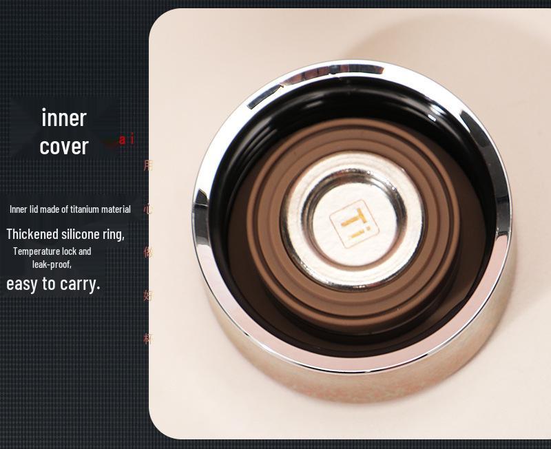 Kuangdi Vacuum Insulated Double-Layer Titanium Cup, Business Couple's Gift with Printing