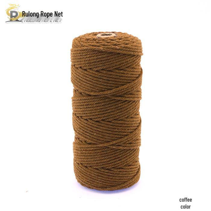 3mm Color Cotton Rope for DIY Handmade Tapestry, Weaving, and Drawstring Projects