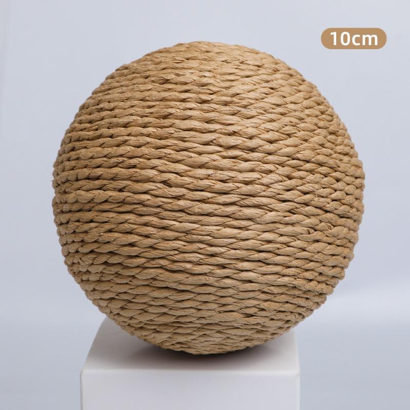 

Self-fun Cat Toy Ball, Sisal Ball, Super Large 10cm, Teething, Paper Rope Ball, Anti-loss Cat Ball, Cat Play Toy 2pcs