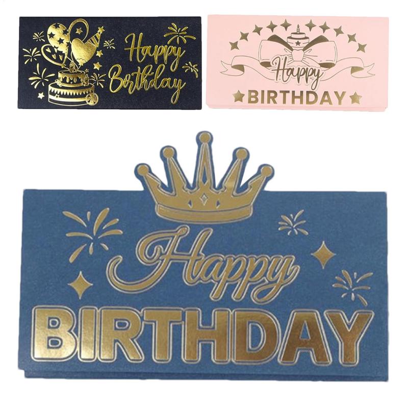 Birthday Gift Wallet Greeting Card Creative Birthday Folding Cash Holder Folding Red Envelope Birthday Gift Envelope For Kids