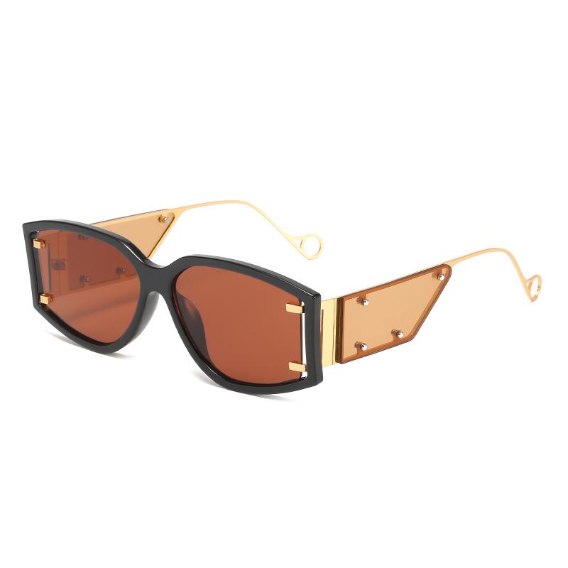 Sunglasses, Trendy Personalized Wooden Nails, Side Lens Glasses, The Same Large-Frame Sunglasses.