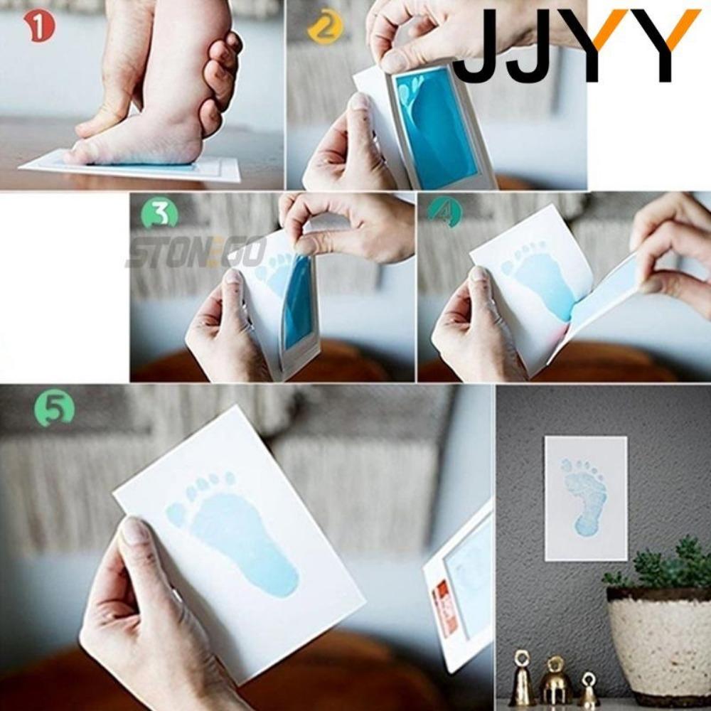 DIY Handprint and Footprint Kit with Ink Pads and Photo Frame for Toddlers Baby Shower Gift Safe Clean Souvenir Accessories