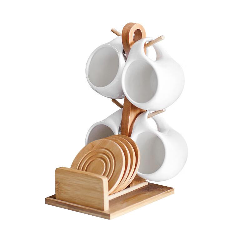 

Qianxing Chinese Ceramic Tea & Coffee Set with Bamboo Rack
