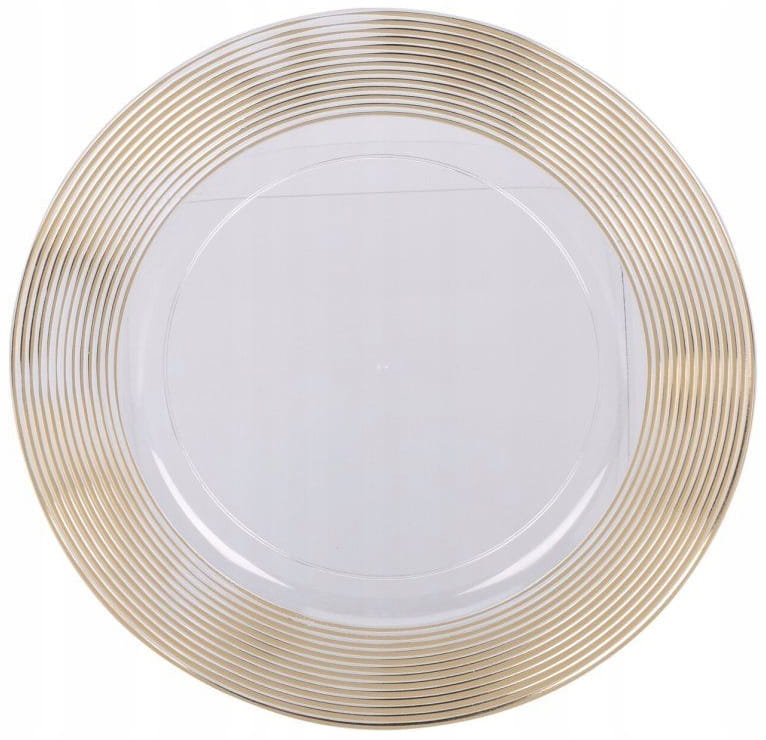 Serving Plate with Speckled Rim , Plastic