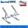Height-Adjustable Aluminum Laptop Stand with Double-Layer Storage