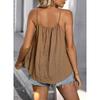Women's Fashion Casual Summer Spring Solid Color Print Sleeveless Suspenders Blouses  Shirts
