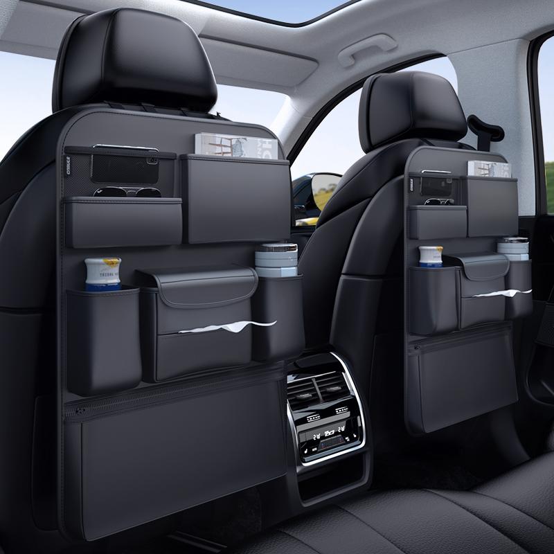 Multi-Function Car Backseat Organizer Storage Bag Large Capacity Seat Back Hanging Bag With Protector Pad For Vehicle Interior