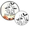 xiaobudian Halloween Cartoon Ghost Window Cling, Waterproof Bat Static Glass Sticker, Removable No Adhesive Sticker for Holiday Party