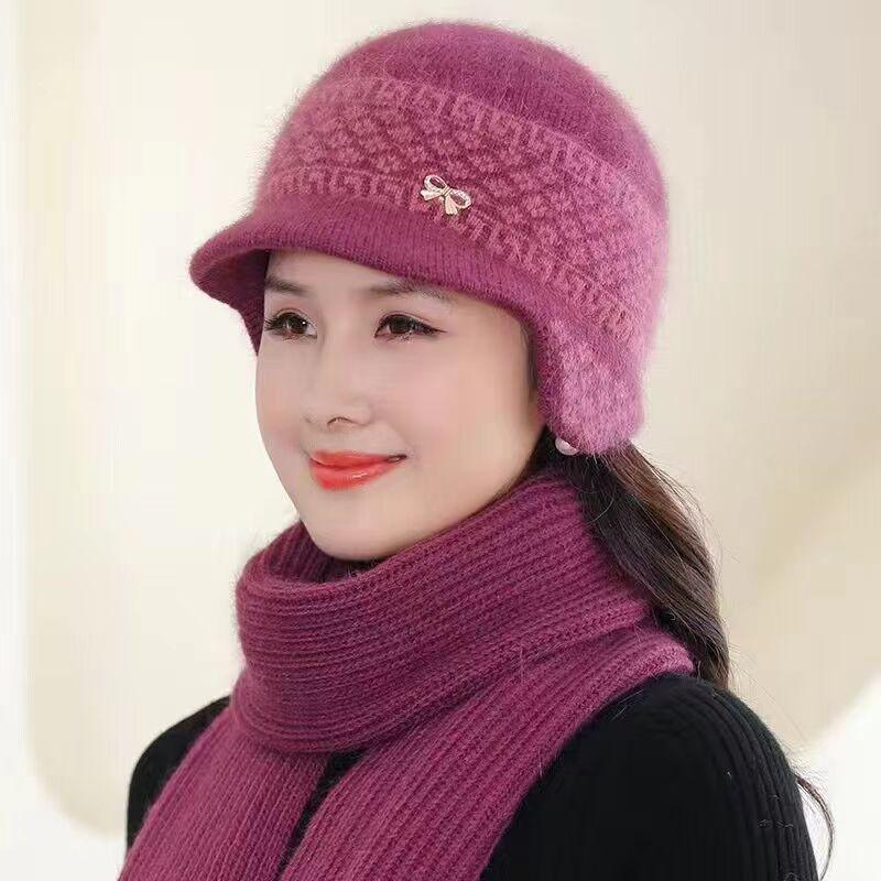 Winter Senior Hat Knitted Casual Warm Wool Hat