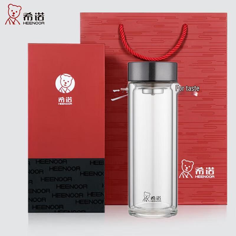 Heenoor Double-Layer Glass Tea Infuser Cup