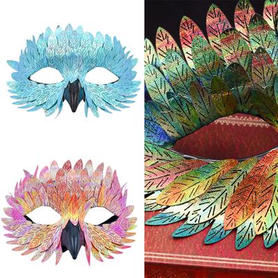 Bird Beak Feather Mask Masquerade Mask Half Face Mask Halloween Costume Mask Role Playing Mask Eagle Mask for Party
