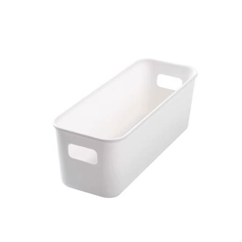 

Вузька довга пластикова коробка для зберігання Футляр для мобільного телефону Тумба для косметичного одягу Органайзер Кошик для зберігання Настільна коробка для зберігання large #C1D13# білий