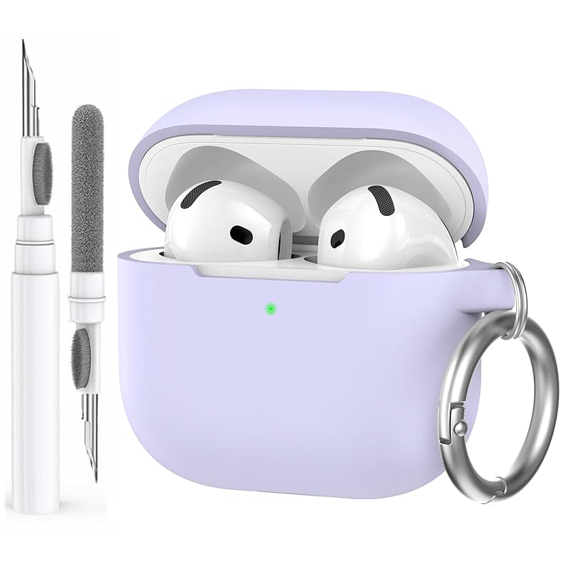 

AhaStyle AirPods 4 case cover (2024) Comes with cleaning kit soft silicone 4th generation full body Shockproof skin Apple 4 compatible USB-C charging