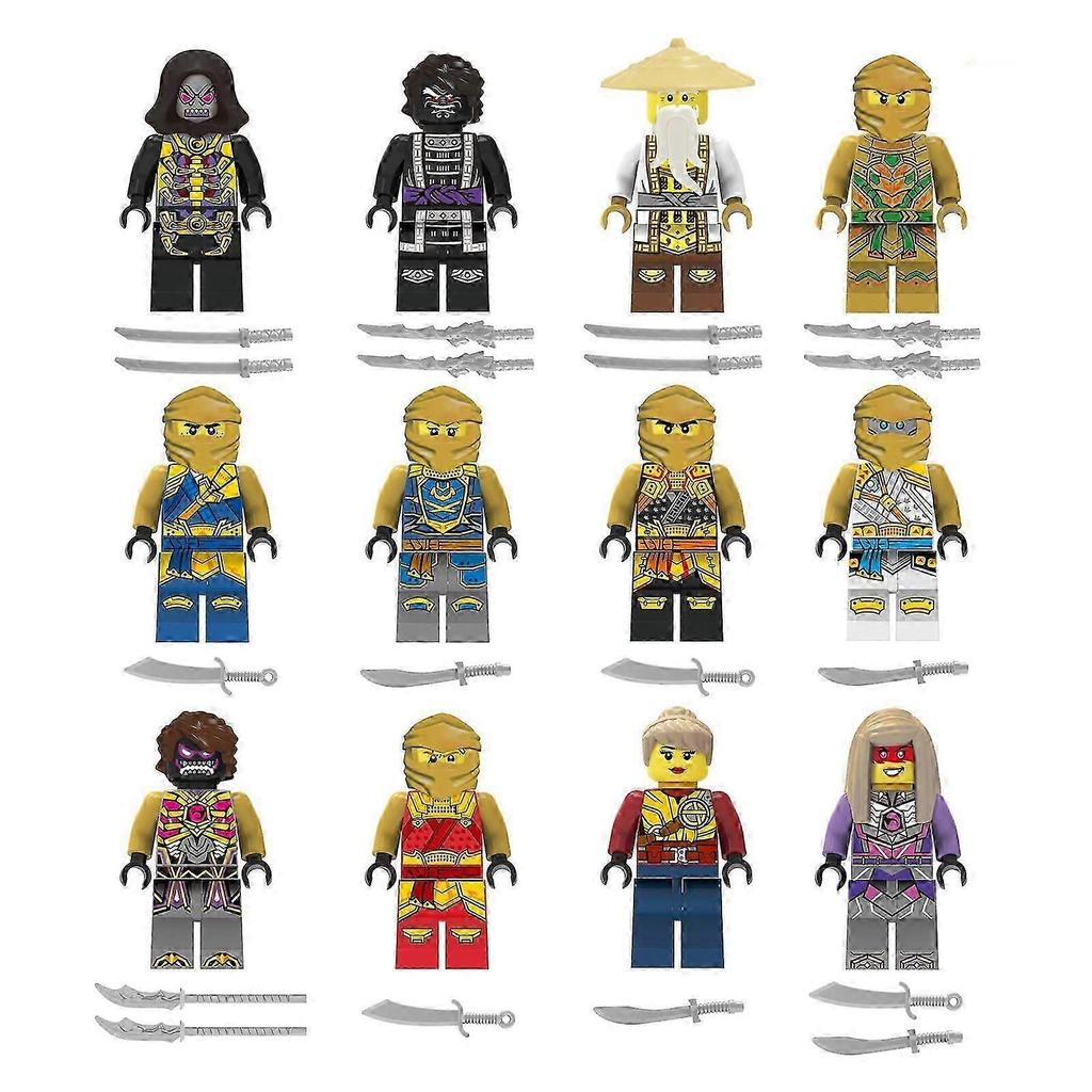 Set Of 24 Pcs Ninjago Mini Figures Kai Jay Sensei Wu Master Building Blocks Toys