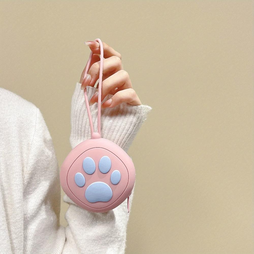 

Cartoon Key Storage Bag Silica Gel Zipper Bag Cute Round Cat Claw Bag