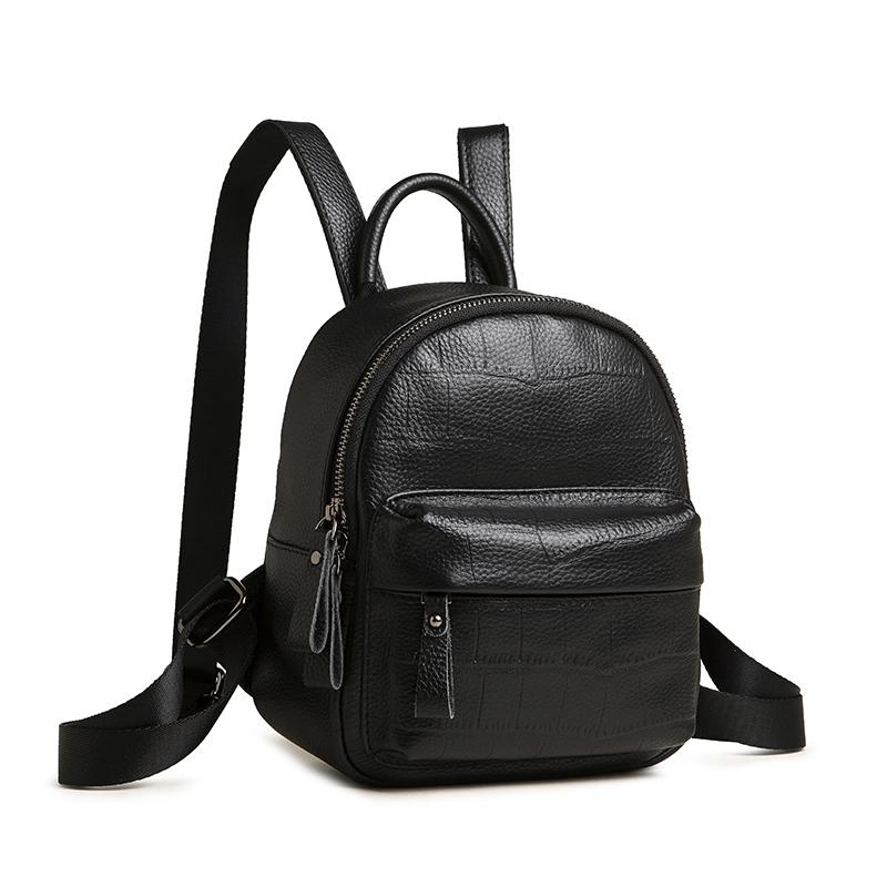 Genuine leather crocodile backpack for women  luxurious shoulder bag  small daily backpack  multifunctional leather