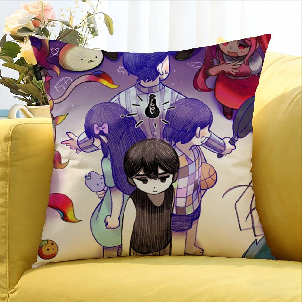 Game O-Omori Sunny And Mewo World Various Sizes Square Pillow Case For Car Home Bedchamber Decor