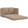 Floor Sofa with Sleeping Function Cappuccino Brown Artificial Leather