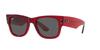 RB0840SF Mega Wayfarer Transparent Red Grey Size 52 Ray-Ban Sunglasses, Frame/Dark Lens,