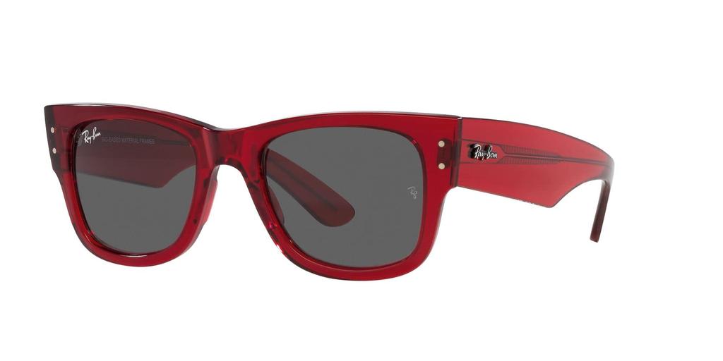 RB0840SF Mega Wayfarer Transparent Red Grey Size 52 Ray-Ban Sunglasses, Frame/Dark Lens,