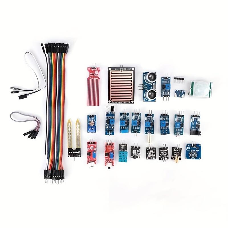 16/22/37-in-1 Sensor Modules Kit for R3 Mega2560 - Starter Learning Suite with IR Ultrasonic DHT11 Soil Moisture Sensor, L