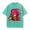 JoJo's Bizarre Adventure Diavolo King Crimson Printed Streetwear Men Women Washed Cotton T-shirts Vintage T Shirt Loose Clothing