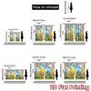 2D flat printing 2pcs Scene Curtain Easter Bunny Eggs Spring Garden Digital Printed Polyester Drapes Party Decorations Use for