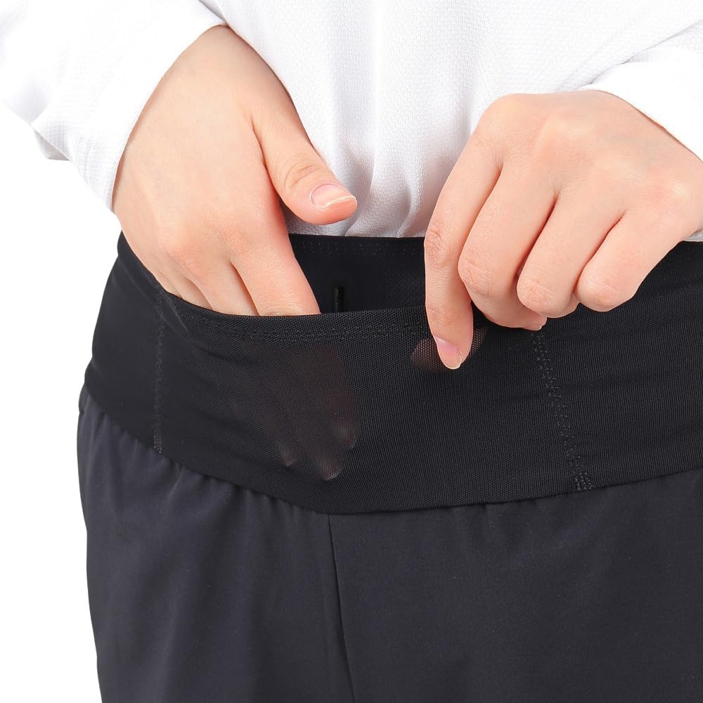 North Enduris Racing Shorts Water Repellent Stretch Lightweight Running Black L [The Face] Women's