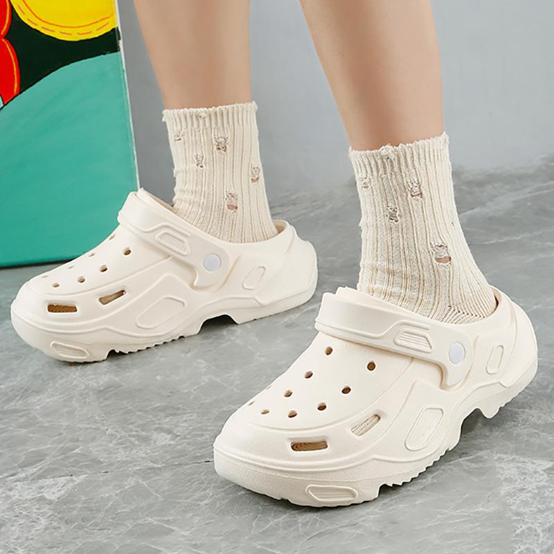 New Clogs Shoes For Women Men Platform High-heeled Outdoor EVA Non-slip Waterproof Sandals Comfortable Soft Heightening Shoes