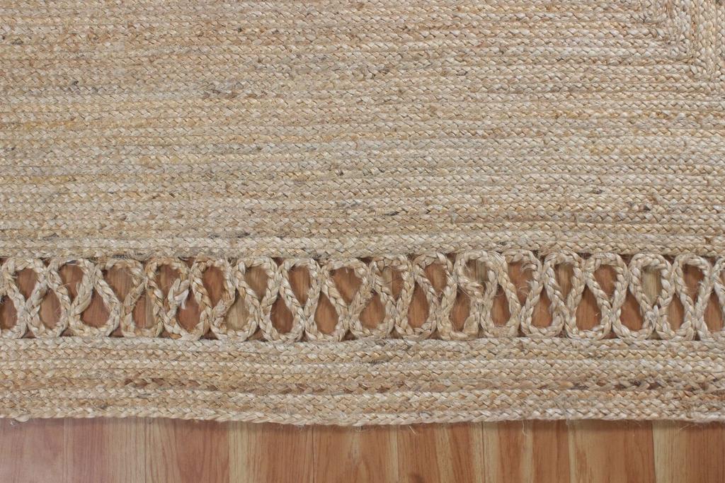 Jute Rectangle Rug Handmade Natural Rug for Any Space Look Rustik Decor For Any Space Area