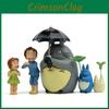 Cute Cartoon Totoro Umbrella Cat Pajamas Girl Mini Model Ornament Desktop