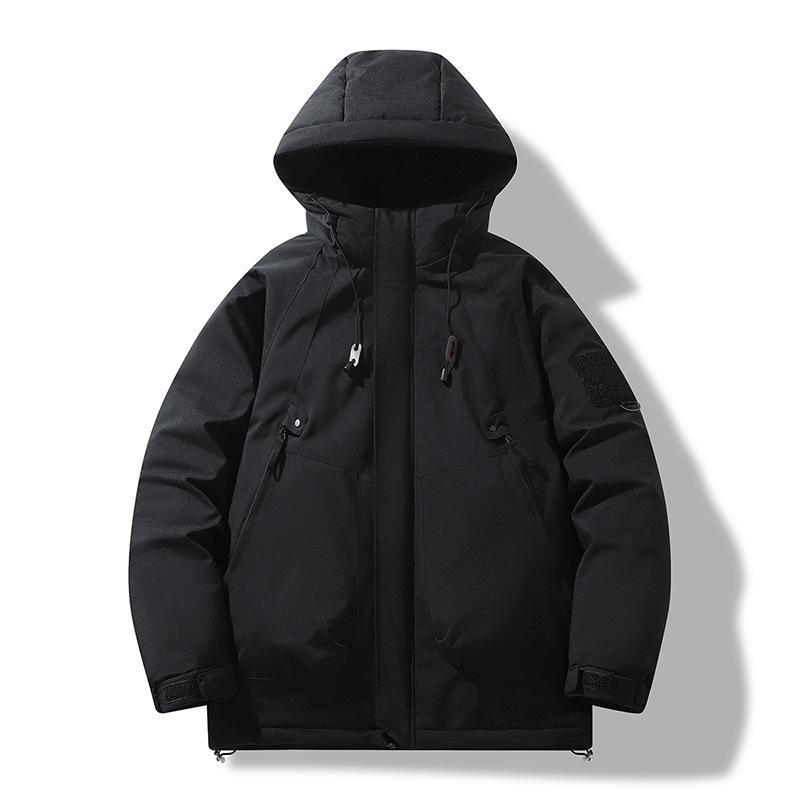 Men's Loose Casual Cotton Jacket Long Hip-Length Warm Winter Daily Coat