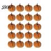 Reusable Halloween Decorations 20 PCS Velvet Pumpkin Decorative Ornaments, Multi-Color Artificial Fall Harvest Decor Tiered Tray for