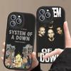 Metal System Of A Down Band Phone Case For IPhone 16 15 14 13 12 11 Pro Max Plus Soft Leather Cover