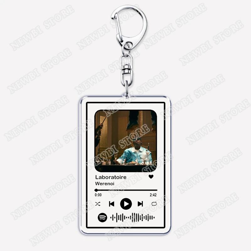 

France Rapper Werenoi Songs Keychains for Women Accessories Bag Laboratoire Tu Connais Music Keying Jewelry Fans Friends Gifts