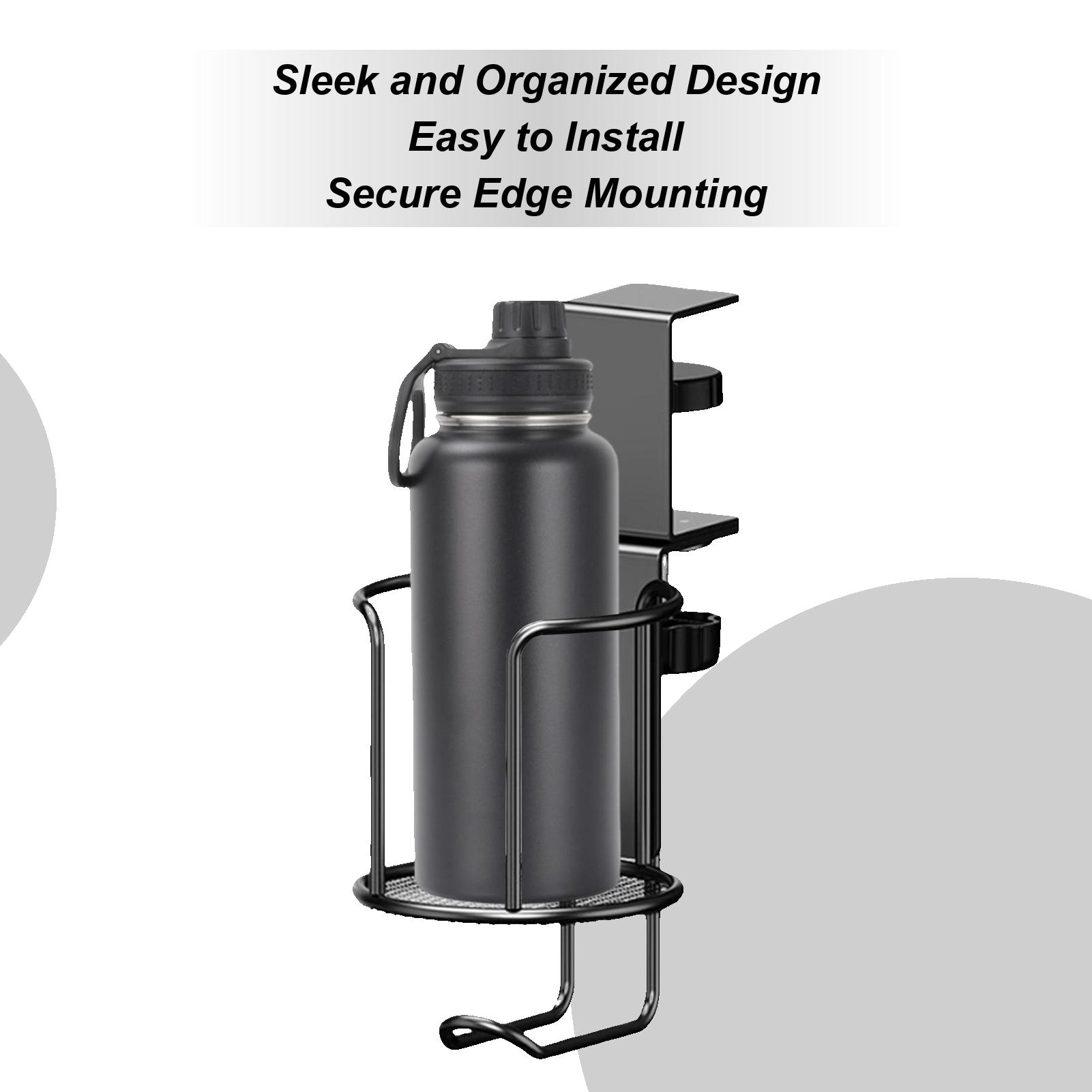 

Desk Cup Holder Clip on Cup Holder Non-Slip Adjustable Water Bottle Stand Desk Accessories for School Work Classroom Storage China Mainland