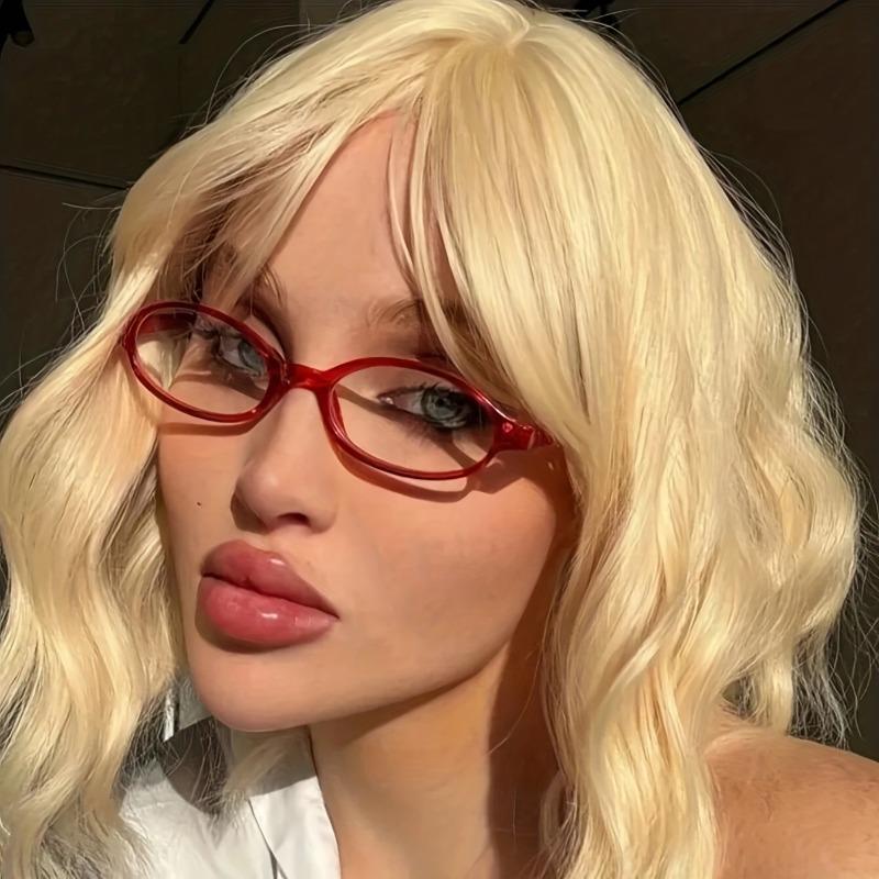 3PCS Fashionable Oval Shaped Glasses Women's Minimalist Style Light Weight and Durable Suitable for Daily Wear