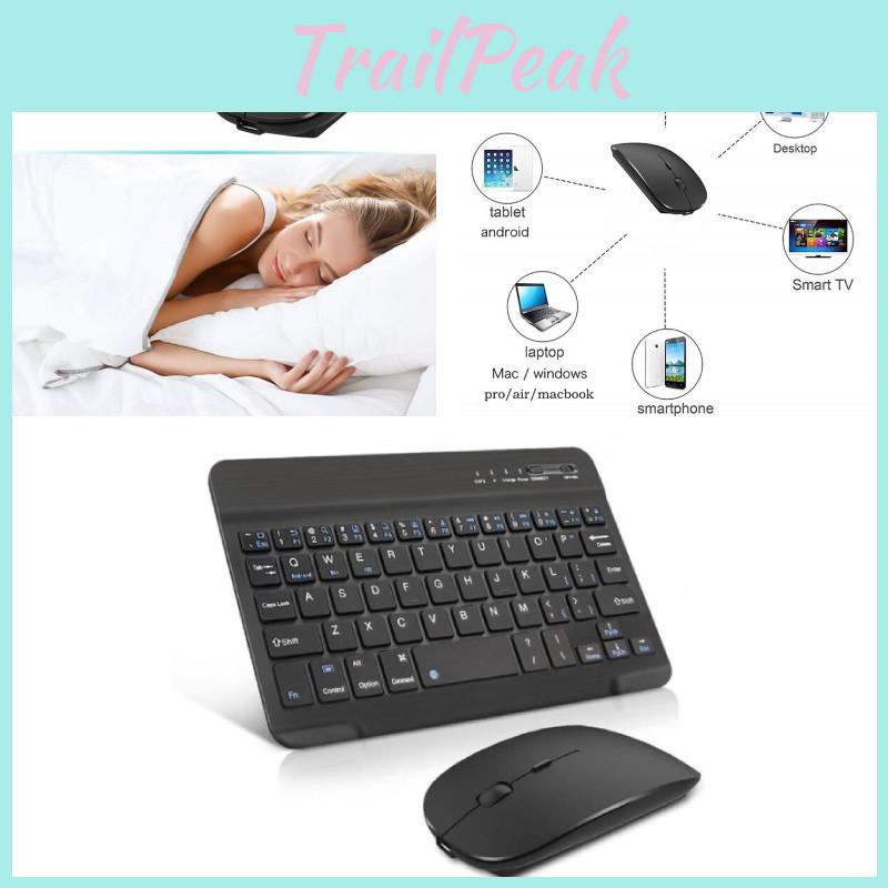 Wireless Bluetooth Keyboard And Mouse Set With Multilingual Support For Arabic Spanish French And Russian Devices