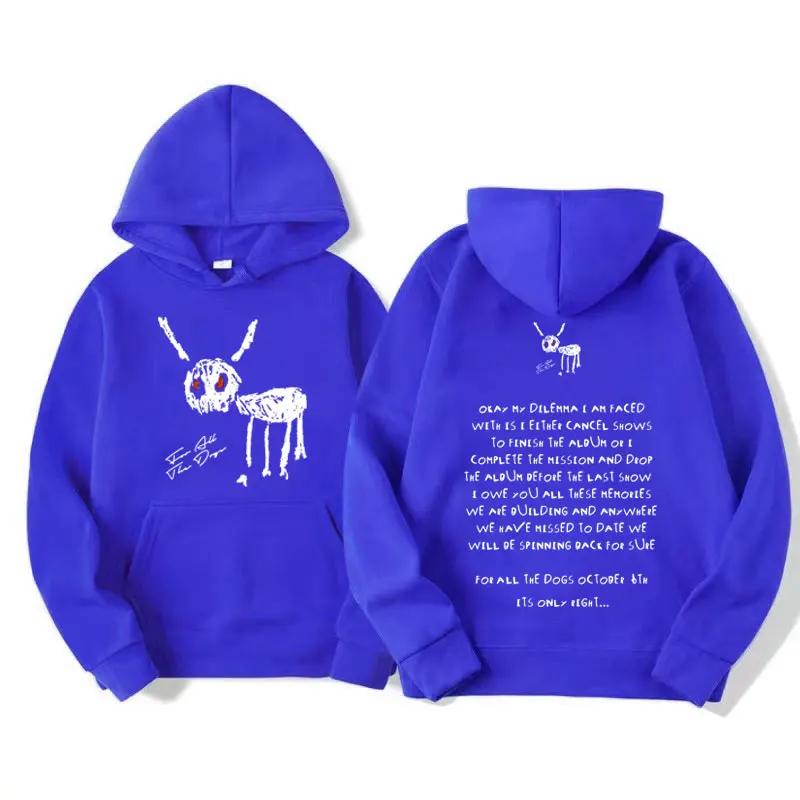 Rapper Drake for All The Dogs Letter Hoodie Men's Vintage Pullovers Sweatshirt Fashion Retro Oversized Hooded Streetwear