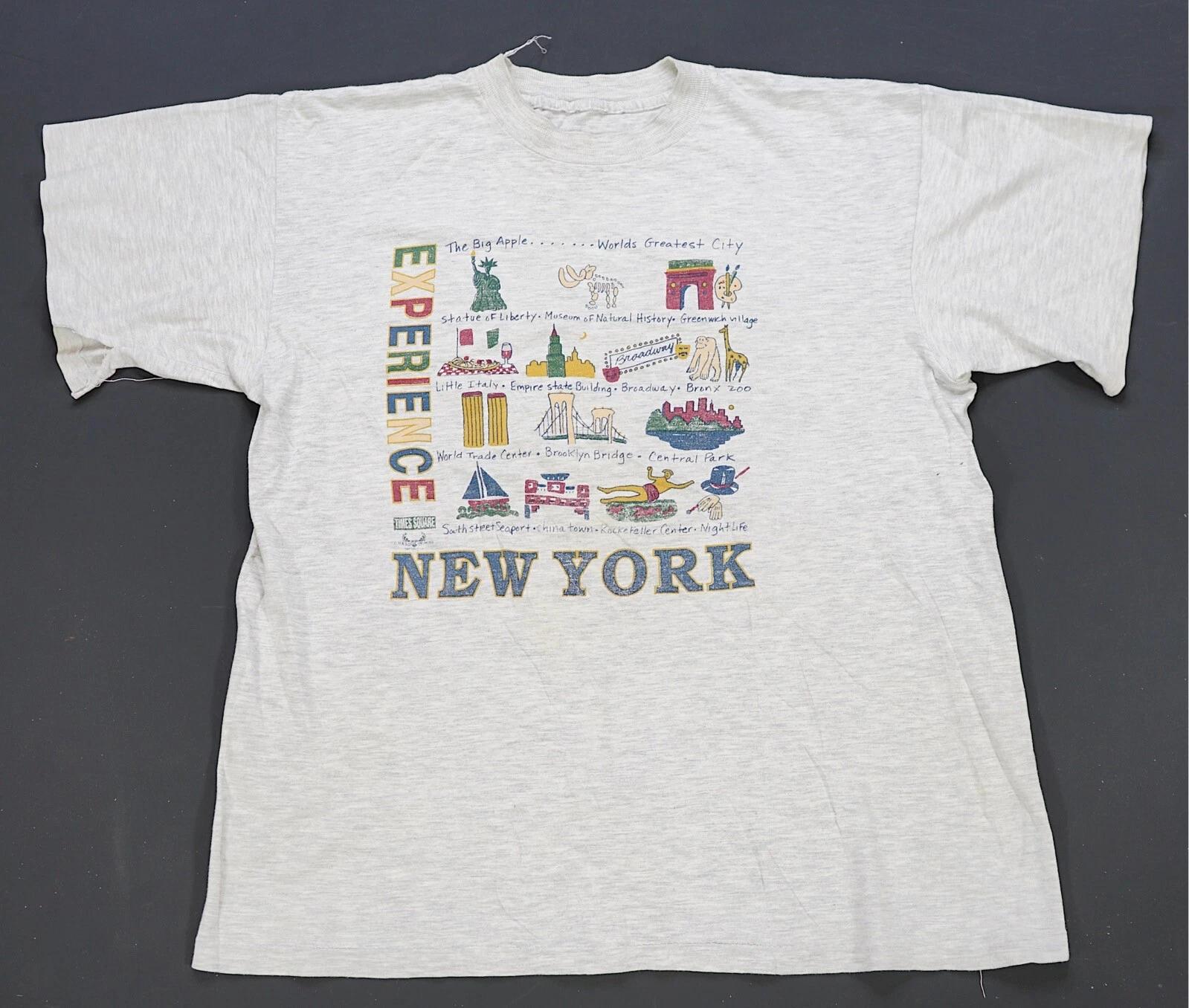 Rare Vintage Experience New York City Landmarks Monuments T Shirt 90s Tourism S