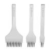 3pcs Angled Chisel Edge Pricking Iron Tool 3.85mm Spacing Punch Prong Tool  Wallet Repair