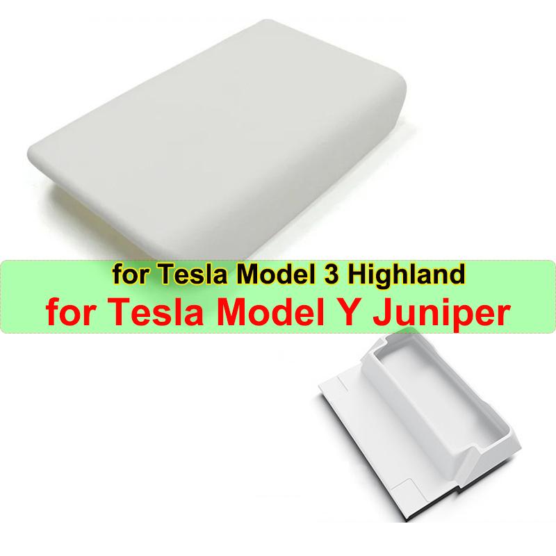 For New Tesla Model Y Juniper 2026 Armrest Box Cover Anti-Scratch Protector Model 3 Highland Center Console Glasses Storage Tray