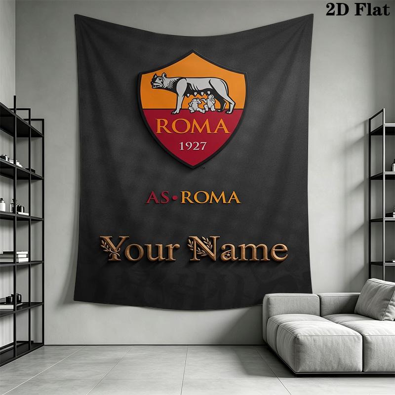 Name Custom AS Roma Wall Tapestry Aesthetic Wall Hanging Printed Fabric Blanket Decorative Tapestries for Bedroom Living Room Home Decor