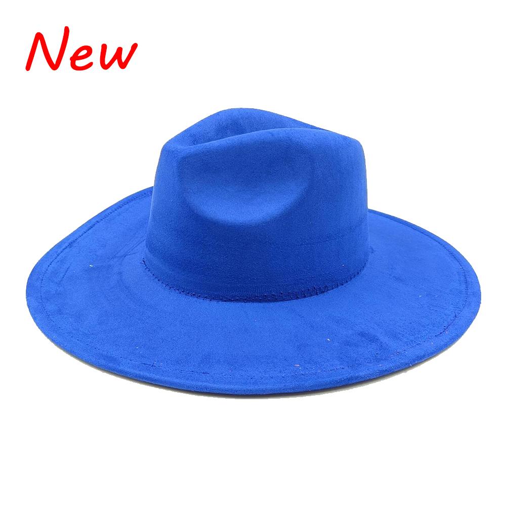 Suede Wide-brimmed Hat 9.5 Cm Brim Width Unisex Suitable for Jazz Hat Fedora Hat Church Hat Felt Hat Soft Felt Hat Panama Hat.
