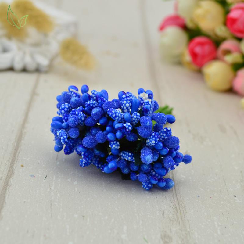 12Pcs/lot Artificial Flowers Stamen Handmade Cheap Wedding Decor Diy Wreath Needlework Gift Box Scrapbook Fake Flowers Ornaments