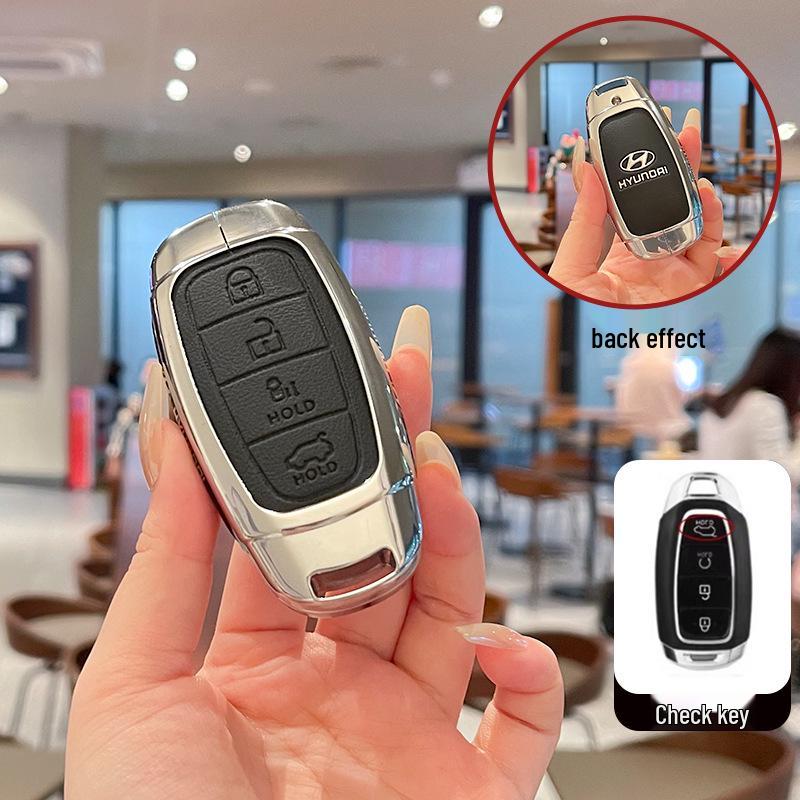 Metal Leather Protective Key Cover for 2021-22 Beijing Hyundai Custu